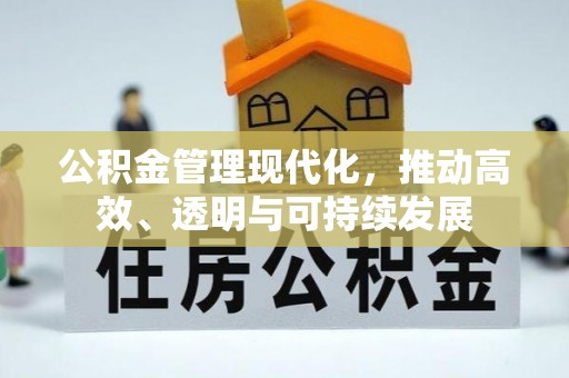衡阳公积金管理现代化，推动高效、透明与可持续发展