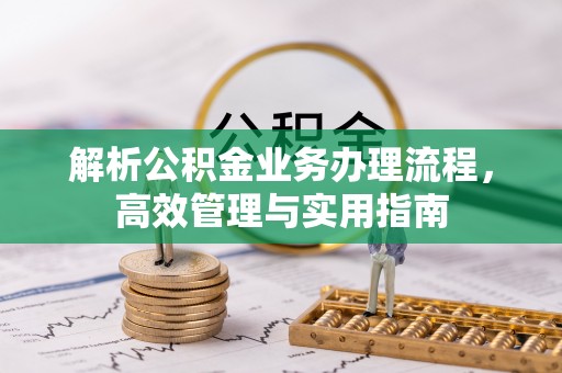 衡阳解析公积金业务办理流程，高效管理与实用指南